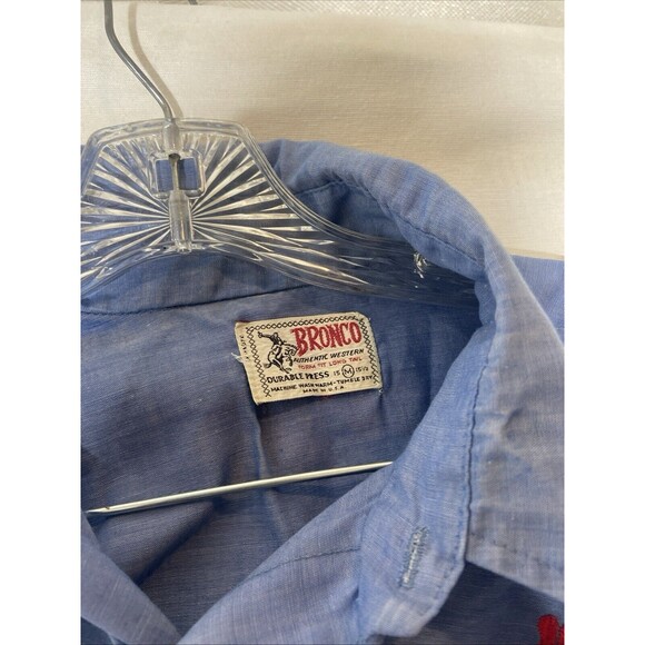 Bronco Woman’s Floral Blouse Size Medium western - Picture 3 of 9